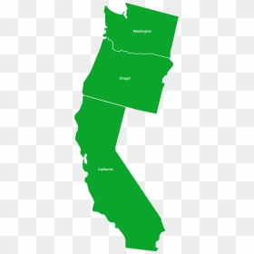 West Coast States Outline, HD Png Download - california outline png
