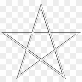 Line Art,triangle,symmetry - Pentagram Png White, Transparent Png - pentacle png