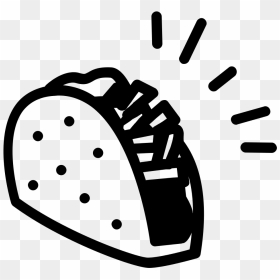 Taco Tuesday Clipart Black And White , Png Download - Taco Png Black And White, Transparent Png - taco clipart png