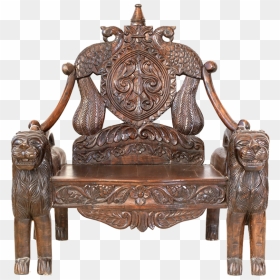 Indian King Chair , Png Download - Wood Maharaja Chair Png, Transparent Png - king chair png