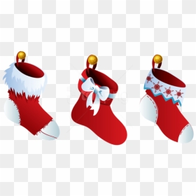 Free Png Transparent Three Christmas Stockings Png - Christmas Stocking Hanging Png, Png Download - christmas stockings png