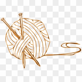 Wool Ball Yarn Needles Craft - Knitting Clip Art, HD Png Download - yarn ball png