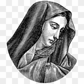 Virgin Mary Pen Drawing, HD Png Download - virgin mary png