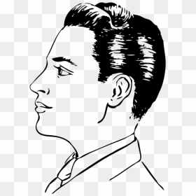 Men Haircut Side View Png Icons - Side View Men Drawing, Transparent Png - haircut png
