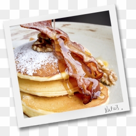 When It Comes To Scrambled Eggs Bacon In Soller,katie"s - Pancakes With Bacon And Powdered Sugar, HD Png Download - scrambled eggs png