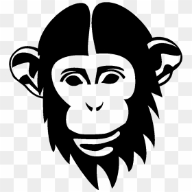Chimpanzee Drawing Monkey Png - Chimp Vectors, Transparent Png - face silhouette png