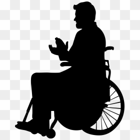 Silhouette Wheelchair Person Png, Transparent Png - person in wheelchair png
