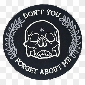 Vaporwave Aesthetic Grunge Black Tumblr Skull Words - Embroidered Patch, HD Png Download - skull png tumblr