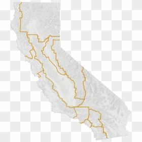 California Region Map - California County Map, HD Png Download - california outline png