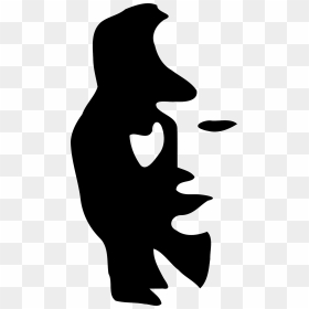 Mind Blowing Black And White Optical Illusion, HD Png Download - face silhouette png