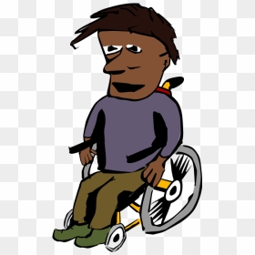 African Man In A Wheelchair - Clipart Man In Wheelchair, HD Png Download - person in wheelchair png