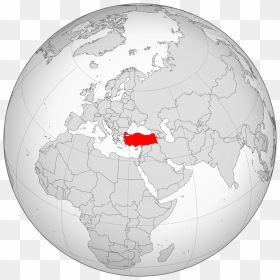 Turkey Map Globe Transparent Background Middle East - Norway To Pakistan Map, HD Png Download - turkey transparent png