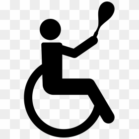 Paralympic Tennis Practice By A Person On Wheel Chair - Paralympics Images Silhouettes, HD Png Download - person in wheelchair png