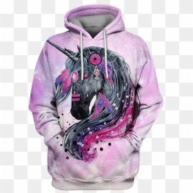 3d Unicorn In The Galaxy Background Full Print T Shirt - Dream Catcher Horse, HD Png Download - galaxy background png