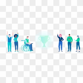 Transparent Person In Wheelchair Png - Disabled Person Business Vector, Png Download - person in wheelchair png