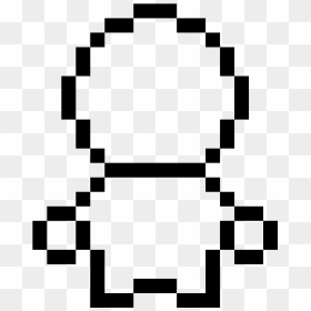 Pixel Art Minecraft Emoji, HD Png Download - person outline png