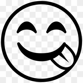 Emoji Facebook Emoticons Png , Png Download - Black Smiley Face Tongue Out, Transparent Png - facebook emoji png