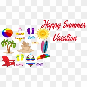 Happy Summer Vacation Png Transparent Image - Clip Art, Png Download - vacation png