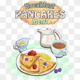 Tea Coffee Breakfast Pancake Croissant - Pancake, HD Png Download - bebidas png