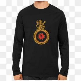 Ipl 08 Royal Challengers Bangalore Full Sleeve Black - Bmw Full Sleeve T Shirt, HD Png Download - royal challengers bangalore logo png