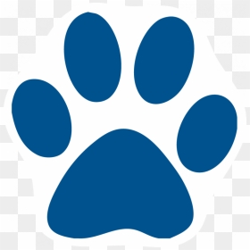 Blue Paw Print Logo 41710 - Dark Blue Paw Print, HD Png Download - wolf paw print png