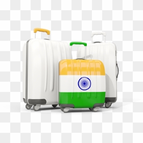 Luggage With Flag - El Equipaje A Puerto Rico, HD Png Download - indian flag wheel png