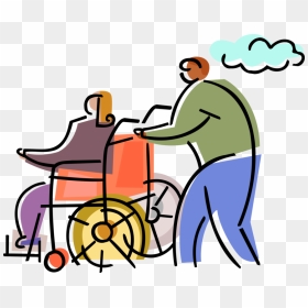 Hospital Patient In Wheelchair - Handicapped Person Png Vector, Transparent Png - person in wheelchair png