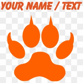 Custom Wolf Print Sports Clipart , Png Download - Wolf Orange Paw Print, Transparent Png - wolf paw print png