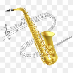 Baritone Saxophone Drawing Musical Instruments Free - Saxophone Clipart, HD Png Download - music instrument png