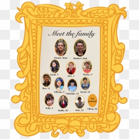 Transparent Child Watching Tv Clipart - Picture Frame, HD Png Download - family photo frame png