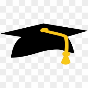 Graduation Cap Black And Gold, HD Png Download - education cap png