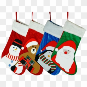 Santa Christmas Stockings Png Clipart - Christmas Stocking, Transparent Png - christmas stockings png