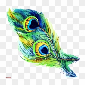 Peacock Feater Clip Art , Png Download - Krishna Peacock Feather Png, Transparent Png - peacock feather png images