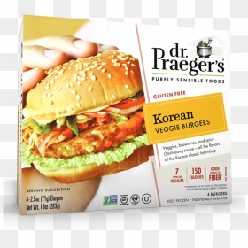 Praeger"s Korean Veggie Burgers Package - Dr Praeger's Korean Veggie Burgers, HD Png Download - veg patties png