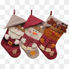 Christmas Stocking Santa 3d, HD Png Download - christmas stockings png