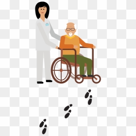 Illustration Of A Man In A Wheelchair - Wheel Chair To Standing Png, Transparent Png - person in wheelchair png