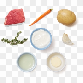 Steaks & Brown Butter Sauce With Mashed Potatoes & - Fromage Blanc, HD Png Download - mashed potatoes png