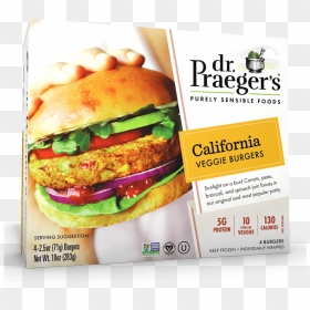 Praeger"s California Veggie Burgers Package - Dr Praeger's Veggie Burgers, HD Png Download - veg patties png