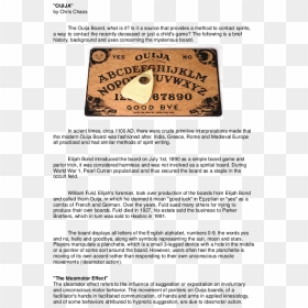Document, HD Png Download - ouija board png