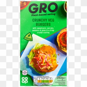 Co Op Gro Veggie Burgers, HD Png Download - veg patties png