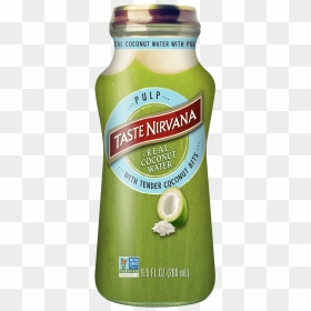 Front Label Image Of Real Coconut Water With Plup Glass - Juice, HD Png Download - tender coconut png