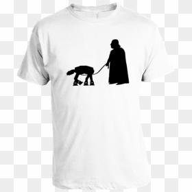 Vader Walking Atat T Shirt - Darth Vader Silhouette, HD Png Download - at-at png