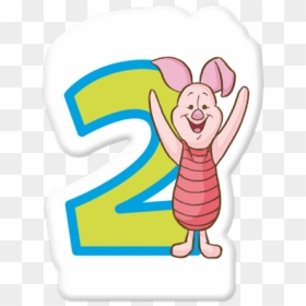 Numero 2 Con Winnie Pooh, HD Png Download - birthday items png