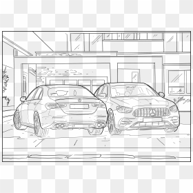 Mercedes Benz Coloring, HD Png Download - benz car png