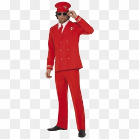 Adult High Flyer Red Pilot Costume - Air Hostess Costume Nz, HD Png Download - air hostess png