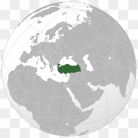 Turkey Map - Iraq On Earth Map, HD Png Download - globe map png