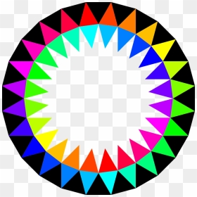 Rainbow 24gon - Colorful Chakra Png, Transparent Png - gon png