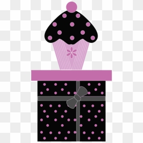 Pink,polka Dot,magenta - Cupcake, HD Png Download - birthday items png