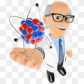 D Teacher With An Atom Photos - Physicist Clipart, HD Png Download - physics png