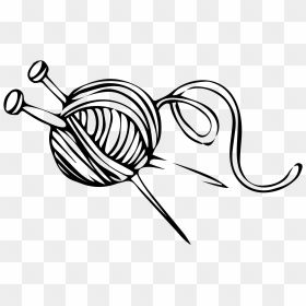 Knitting Needles And Yarn Digital Art, HD Png Download - yarn ball png